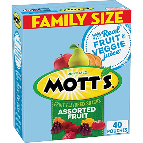 Mott's Fruit Flavored Snacks, Assorted Fruit, Family Pack, Gluten Free