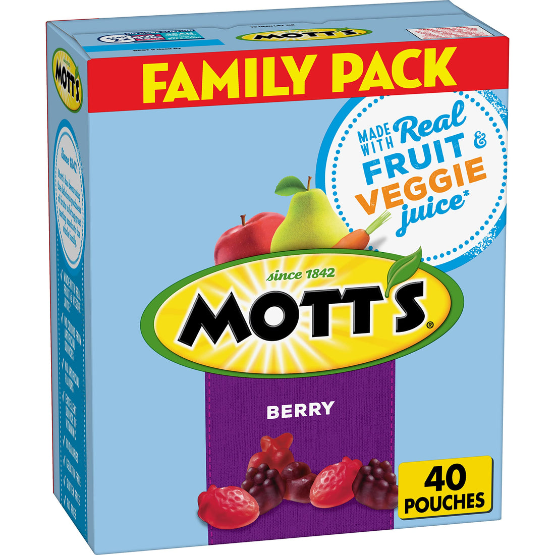 Mott's Fruit Flavored Snacks, Assorted Fruit, Family Pack, Gluten Free