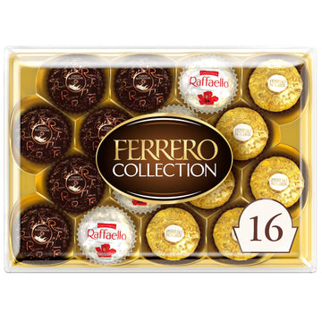 Ferrero Rocher, 16 Count, Premium Gourmet Assorted Hazelnut Milk Chocolate